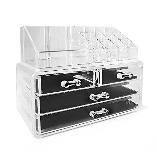 Nean Acryl Schmuckkasten Schatulle „Multi-Storage“ mit Schubladen und Organizer - 4