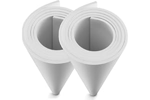 2-Pack White EVA Foam Sheets, MEARCOOH Large Size 4mm Thick EVA Foam Cosplay, 35.5''x59'' High Density 86kg/m3 Craft Foam for Cosplay Costume, DIY Projects (2PCS 4mm White)