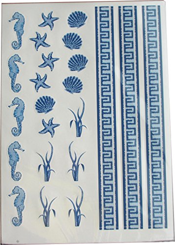 BAD-DEKO / Fliesendeko / Wandtattoo / Bordüre „MOSAIK“ maritim 23teilig - 3