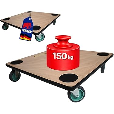 ECD Germany Transportwagen met 2x parkeerrem, zeefdrukplaat van 35 x 50