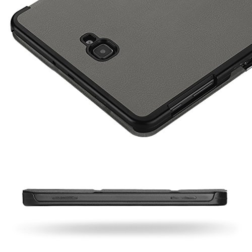 Samsung Galaxy Tab A (2016) 10.1 Hülle, EasyAcc Samsung Galaxy Tab A 10.1 T580N/ T585N Case Schutzhülle Hochwertiges PU Leder Etui – mit Automatischem Schlaf Funktion und Standfunktion (Grau, Kunstleder, Ultra Dünn) - 7
