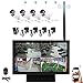 Produktbild EDSSZ® Aktualisiert 4 Kanäle 720P Wireless IP-Kamera-System Fernbedienung, 10,2 Zoll 1080P LED-Bildschirm WIFI NVR mit 4 IR Nachtsicht wasserdichte Kameras, Tischständer Typ