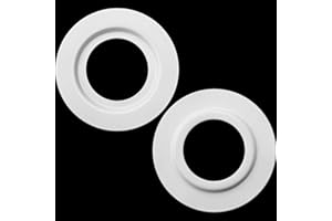 CHUANGDI Anneau de Réducteur d'Abat-Jour en Métal pour ES/ E27 à BC/ B22 Accessoire de Lumière de Plaque Convertisseur d Adaptateur de Bague d'Abat-Jour (Blanc, 2 Pièces)