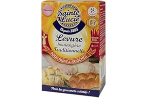 Levure boulangère traditionnelle - levure sèche boulangère - une boite de 8 sachets de 8 g-