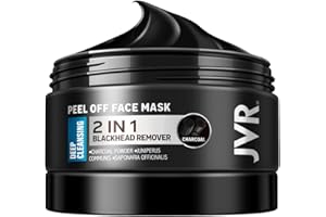 ‎JVR JVR Blackhead Remover Maske, Bambuskohle Tiefenreinigung Peel Off Maske, Blackhead Maske, Schwarze Maske für Entfernt Mitesser, Poren Reinigen, Öl Kontrolle 120ml