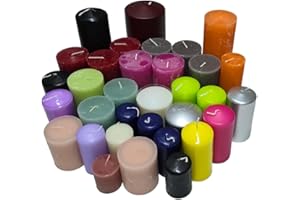 ‎HMH HMH 5 Kg Stumpen Bunte Kerzen 2.Wahl gemischt Stumpenkerzen mehrere Farben/Größen B-Ware runde eckige mindestens 2 Farben und 2 Größen