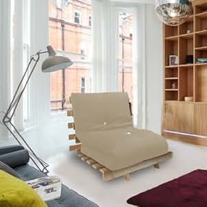 Amazon.de: Futon Sessel mit Bettfunktion, inklusive Holz-Lattenrost
