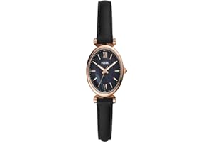 Fossil Reloj Carlie para Mujer, Movimiento de Cuarzo de Tres Agujas con Correa de Piel