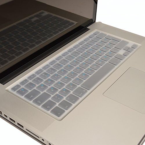 Transparent Russian PC Script Keyboard cover (skin) silicone for Apple MacBook Air&amp;Pro 13'', 15'', 17'', EU Layout, SKYBLUE