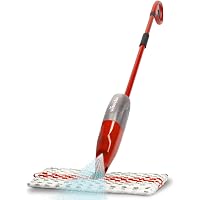 Addis 513619 Mocio Spray 2 In 1 Con Panno In Microfibra – Testa Piatta 40 Cm – Ricaricabile E Lavabile – Per Pavimenti In Legno E Piastrelle
