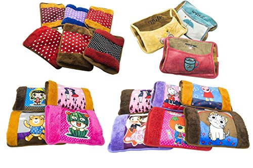 2 bolsas de agua caliente térmicas con bolsillo para manos y pies