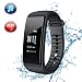 Produktbild Fitness Armband mit 24h Herzfrequenz Monitor, Cubot S1 Activity Tracker mit Musikcontroller, 0.96''OLED (2.4cm) Wasserdicht IP65 Touch Bildschirm, Schrittzähler, Kalorienzähler, Fitnessaufzeichnung, Entfernung, Schlafanalyse, SMS Anrufe Reminder, kompatibel mit iOS 8.0 oder höher und Android 4.3 oder höher (Schwarz)