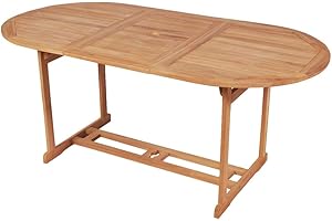 vidaXL Table de Jardin Table de Patio Table de Salle à Manger Table à Dîner Repas Terrasse Extérieur 180x90x75 cm Bois de Teck Solide