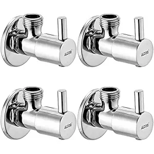 ALTON ALT2025, Brass Angle Valve With Wall Flange, Chrome (4-Piece Set)