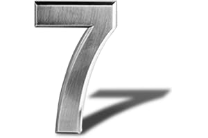 SINXIOER Samoprzylepny numer domu ze stali nierdzewnej, wysokość 8 cm, numer ulicy, designerski numer drzwi (7)