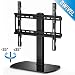 Produktbild Fitueyes Universal TV Ständer Fernsehtisch Standfuss Glas für 32 bis 50 Zoll LCD LED höhenverstellbar schwenkbar schwarz TT104501GB