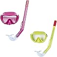 Bestway Lil' Glider Set - Snorkel Set for Kids, Multi-coloured, Includes Mask, Snorkel, Two Assorted Colours, Ages 3+