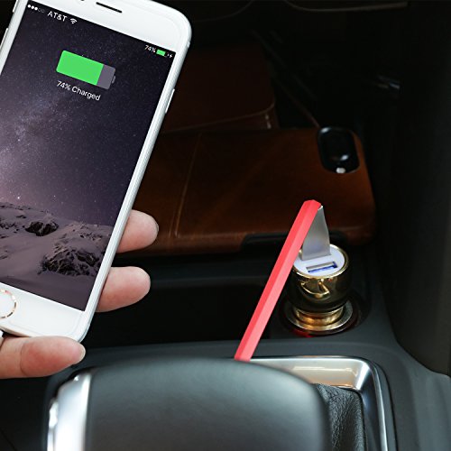 KFZ-Ladegerät, aimus 6,8 A/34 W Anschlüssen [Full Metal Shell] Dual USB KFZ Adapter Reise KFZ-Ladegerät [integrierter Sicherheit Schutz] für iPhone 7/6/6 Plus/6S/6S Plus, iPad Pro/Air 2/Mini 3, Samsung Galaxy Note 5/4, S Serie & Edge Modelle; LG G4/G5, Google Nexus 5 X 6P; und anderen iOS und Android-Geräte - 5