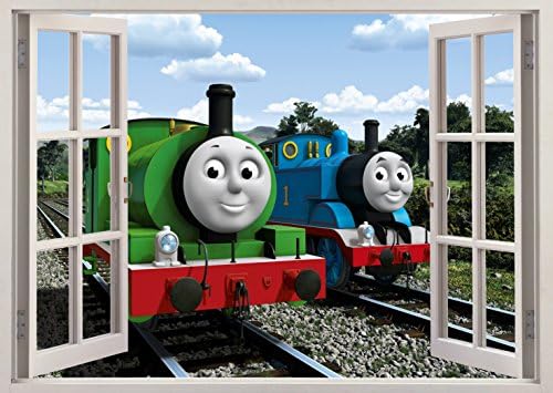 Thomas Friends The Tank Engine 3D Window Wall View Sticker Vinyl Poster Art 280 (65x40cm)