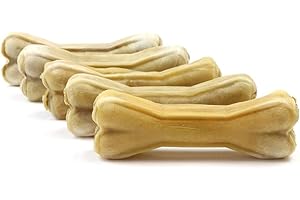 DOGBOSS Huesos masticables Ingredientes 100% Naturales, Diferentes tamaños y sabores (5 Huesos con Rumen, 22 cm)
