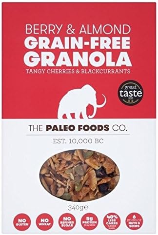 The Paleo Foods Co Berry & Almond Grain-Free Granola 340g - Pack of 6