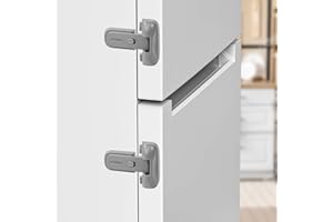 sicotool 2 sztuki zabezpieczających zamek do lodówki dla dzieci, zabezpieczenie przed zamrażaniem do maks. 2,5 cm, automatyczne zamykanie drzwi