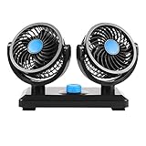 auto ventilator macht geräusche # 360 ° Rotation: Lüfter Köpfe sind 360 Grad manuell drehbar und Lüfterhalter ist 181 Grad manuell drehbar. Verbesserung der Luftzirkulation und der Luftqualität, die in Kraftfahrzeugen oder Booten frisch und kühl bleibt.