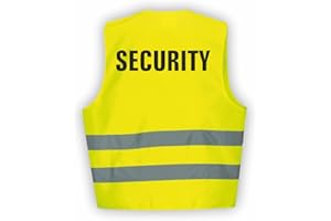 Fassbender-Druck WARNWESTEN - Sicherheitsweste GELB Warnweste nach EN ISO 20471 zertifiziert - Warn Weste für Security - Unisex mit hochwertigem Reflektorstreifen