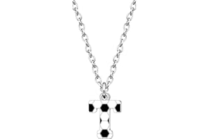 Astellea Football Gifts for Girls Boys Initial Necklace for Soccer Players Lovers Coach Fashion Football Letter Necklace Christmas Birthday Party Jewelry Present for Son Daughter Teenage