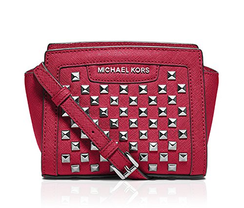 Preisvergleich Produktbild Michael Kors Pyramid Stud Chili Selma Mini Messenger