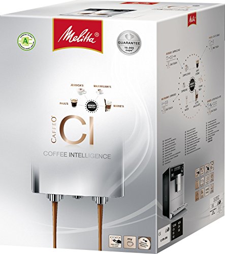 Melitta E 970-306 Kaffeevollautomat Caffeo CI One-touch Cappuccino (LCD-Display, 2 x 135 g Bean Select, 15 bar, Cappuccinatore) hochglanz silber - 10