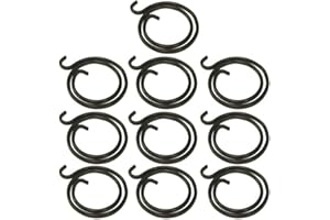 FUBESK Juego de 10 resortes de repuesto para manija de puerta, resorte de repuesto para pestillo de palanca de puerta, bobina interna de 2 vueltas, 1,2 mm de grosor, negro mate