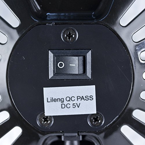 4″ Mini USB Ventilator Tischventilator / Fan / Lüfter für den Schreibtisch mit An/Aus-Schalter schwarz - 4