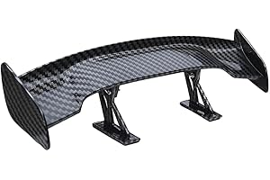 TQPUWT Mini Aile de Queue de Voiture, Mini Aileron de Voiture, Décoration Universelle de Queue, Mini aileron de Voiture en Fibre de Carbone Aile de Voiture, pour Voiture Décoration, noir, 25 * 7 * 3.5cm