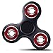 Produktbild Roreikes Fidget Spinner , Tri-Spinner Fidget Toys Finger Spinner Spielzeug mit und glatte Rotation , ideal Geschenke für ADS, ADHS, Angst und Autismus Kinder und Erwachsene (Schwarz + Rot)