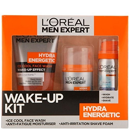 L'Oreal Men Expert Hydra Energetic Face Wash/Shave Foam/Moisturiser Kit