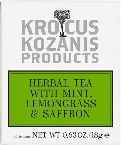 Krocus Kozanis Herbal Tea With Mint, Lemongrass & Saffron 18G