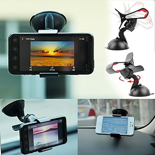 Duck Face 360 Universal Car Phone Mount Windscreen Car Phone Holder Windshield Car Mount Dashboard Strong Suction Soft Tube for iphone | Samsung Galaxy | Sony Experia | HTC | Huawei | Vodafone | Lenovo | LG | and all android phones