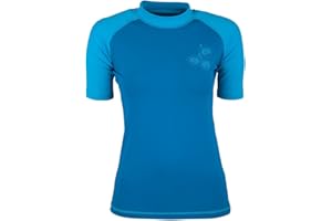 Mountain Warehouse Short Sleeves Womens UV Rash Vest - UPF50+ Sun Protection Ladies Rash Guard, Quick Dry, Flat Seams Top - for Summer Swimming, Beach & Under a Wetsuit