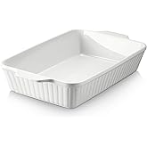 Casserole Dish, 36x23cm Stoneware Baking Dish, Large Lasagna Pan Deep for Oven, Baking Pan with Handles, Oven Safe and Durabl