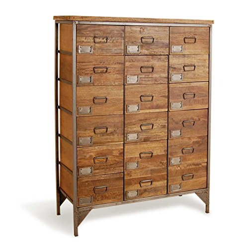 Designer Re-Engineered Chest Of 18 Drawers Apothecary Storage