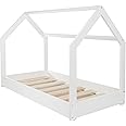 Velinda Letto & casa in Legno Stile scandinavo Nordico Bambino cameretta 190x90cm (Colore: Bianco)