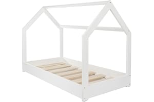 Velinda letto & casa in legno stile scandinavo nordico bambino cameretta 190x90cm (colore: bianco)