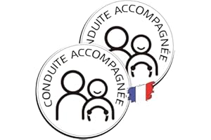 Caremore Conduite Accompagnée Magnetique,2PCS Conduite Supervisée Magnetique Peut être Adsorbé sur Le Véhicule,Matériau Anti-reflet Conduite Acc