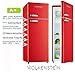 Produktbild Wolkenstein Retro Kühlschrank Rot Glanz A+ Kühl- Gefrierkombi