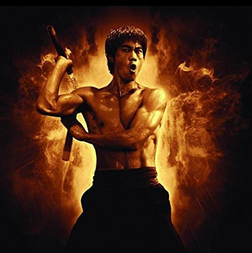 [ New Release ] Diy Oil Painting by Numbers, Paint by Number Kits - Chinese Kung Fu Star - Bruce Jun Fan Lee 16*20 inches - Digital Oil Painting Canvas Wall Art Artwork Landscape Paintings for Home Living Room Office Christmas Decor Decorations Gifts - Diy Paint by Numbers Diy Canvas Kit for Adults Advanced Children Seniors Junior - New Arrival - No. D195