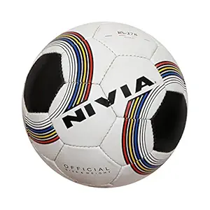 Nivia BLACK & WHITE Rubber Football ( Size: 5, Color : Black, Ideal for : Training/Match )