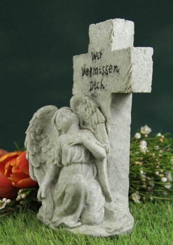 Grabkreuz mit Engel „Wir vermissen Dich - 3
