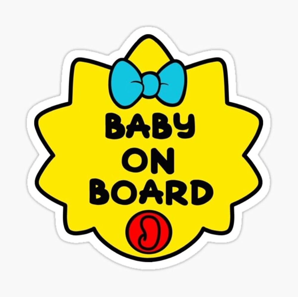TSC Arabada Bebek Var Baby On Board Sticker Yapıştırma 19CM Renkli, EYMSS153