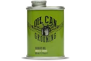 Oil Can Grooming Angels' Share Shave Oil – Premium Pre-Shave & Conditioning Oil for Men – Smooth Glide, Reduced Irritation & Hydrated Skin – Cool Citrus Scent – 50ml